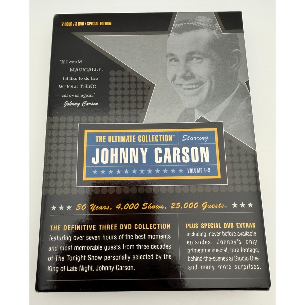 Johnny Carson The Ultimate Collection Volume 1-3 DVD 3-Disc Box Set Special Ed